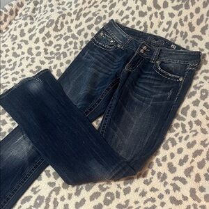 Miss Me Dark Blue Boot Cut Jeans - long length